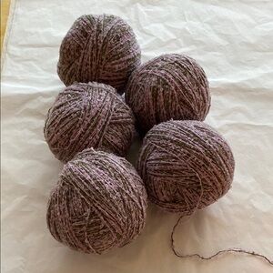 Lavender and Olive Yarn Balls